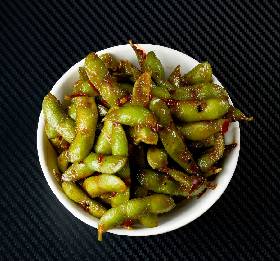 Spicy edamame.